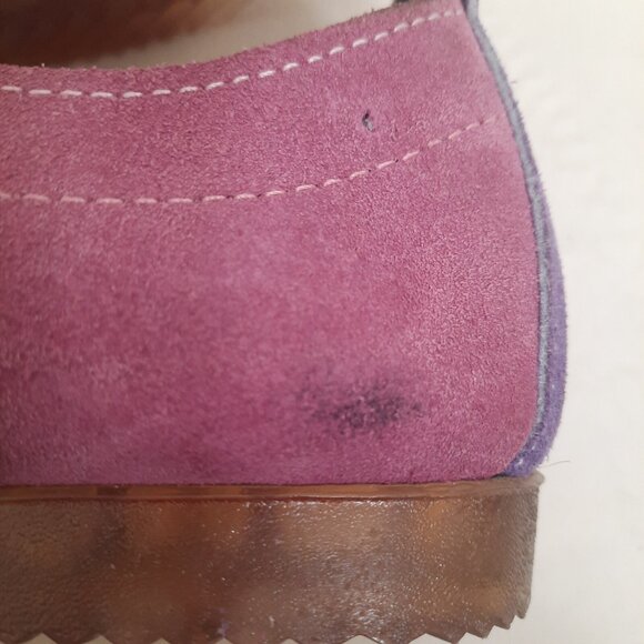 Vintage 80s North Star Womens Sneakers US 6.5 Pink purple Suede Lace Up - Picture 9 of 13